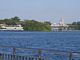 Looking across the lake to the castle at  Disney Magic Kingdom