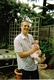 With Dad in the garden